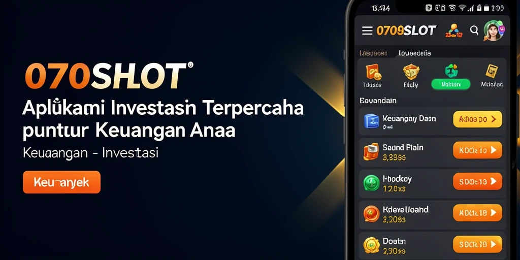 Tampilan antarmuka pengguna <strong>070SLOT</strong> yang modern dan fungsional untuk investasi.