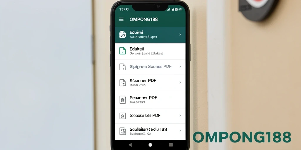 Tampilan antarmuka OMPONG188 yang intuitif saat melakukan pemindaian PDF.