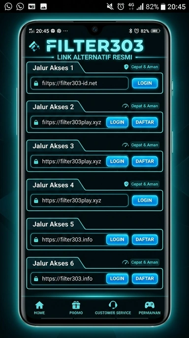 Tampilan link alternatif filter303